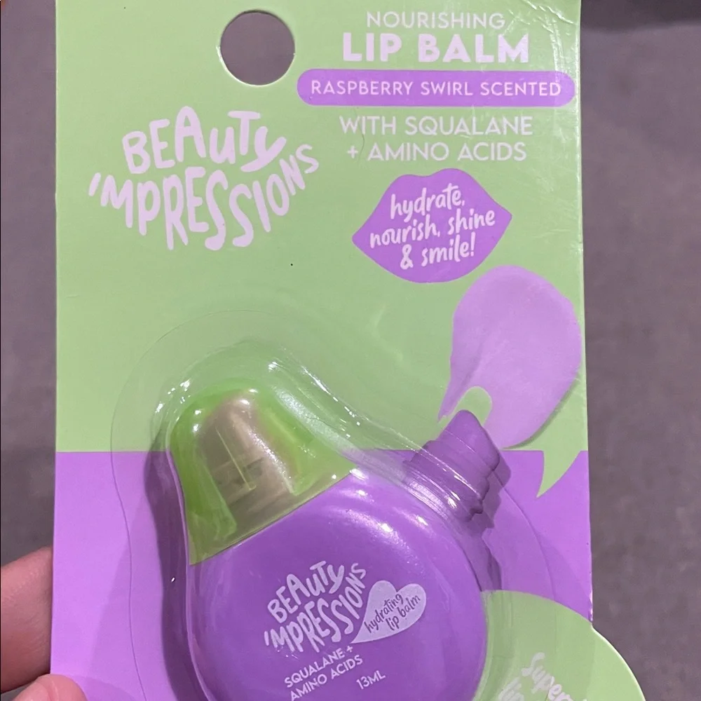 BEAUTY IMPRESSIONS ROUND LIP BALMS Squalane & Amino Acids Full Collection of 4